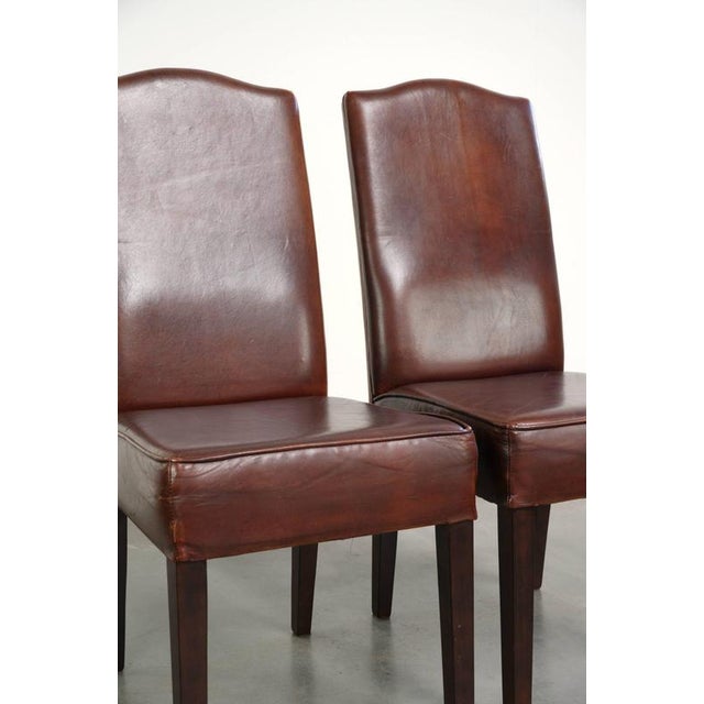 English-Style Sheepskin Dining Chairs, Set of 6 For Sale - Image 13 of 16