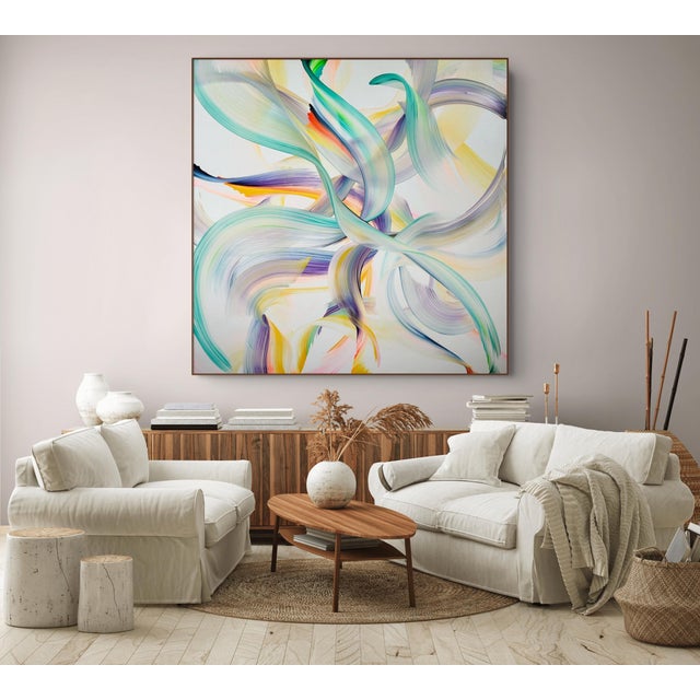 Abstract Contemporary Abstract Acrylic on Canvas "Don't Give Up" by Nikolaos Schizas For Sale - Image 3 of 4