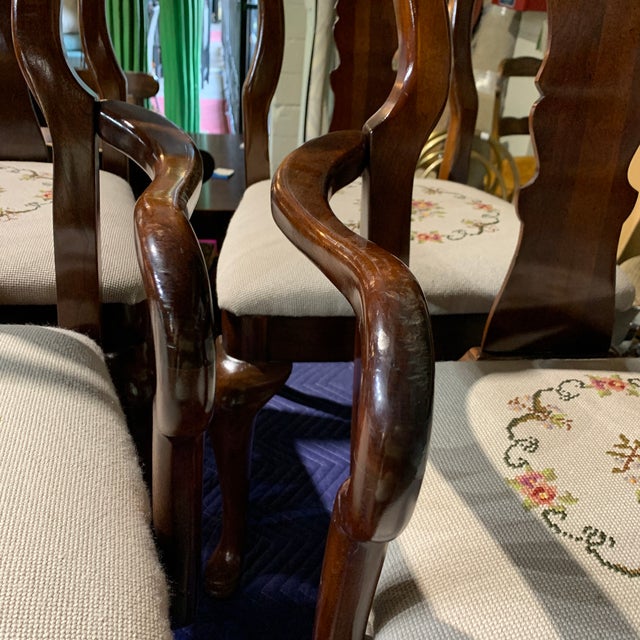 1980s Thomasville Furniture Queen Anne Dining Chair - Set ...
