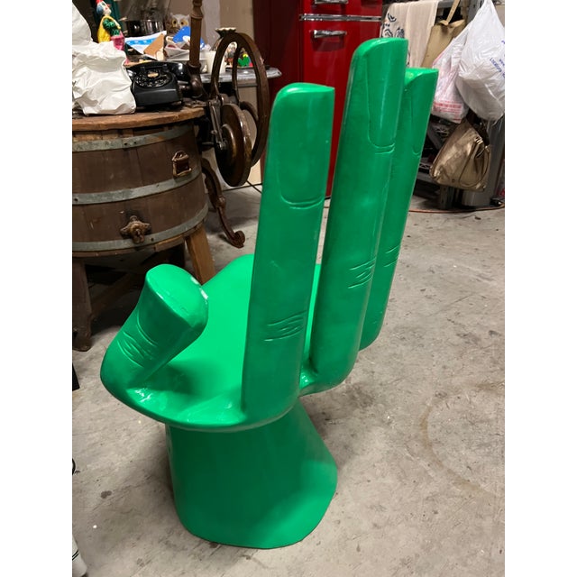 1970s Pop Art Kelly Green Hand Chair Chairish