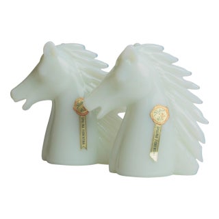 Horse Heads from Stelvia Opalina Fiorentina, Italy, 1960s, Set of 2 For Sale
