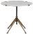 NOIR Edith Adjustable Side Table, Large, Antique Brass, Metal and Quartz For Sale