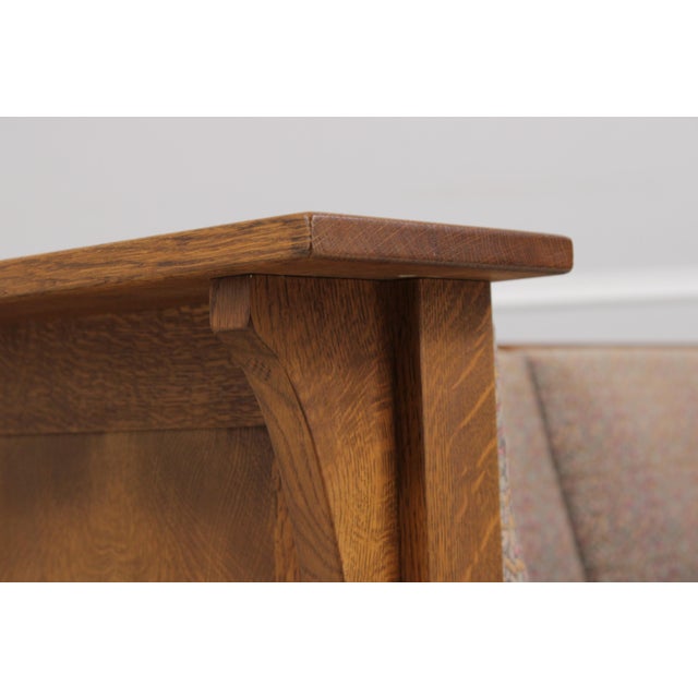 Stickley Mission Oak Prairie Settee Sofa For Sale - Image 11 of 18