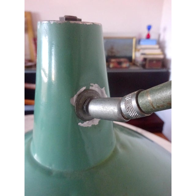 Metal Green Table Lamp, 1950s For Sale - Image 7 of 14