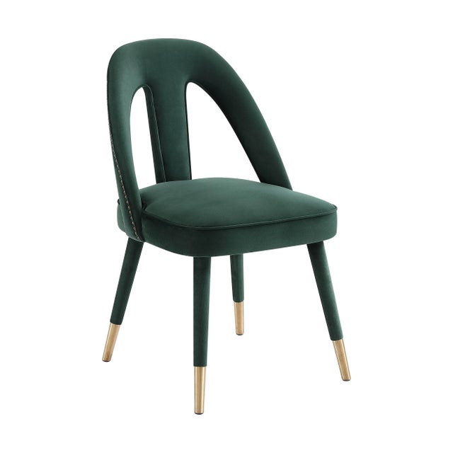 Forest Green Petra Forest Green Velvet Side Chair For Sale - Image 8 of 8
