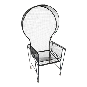 Russell Woodard Canopy Chair Sculptura Balloon High Back Wrought Iron Outdoor Patio Furniture