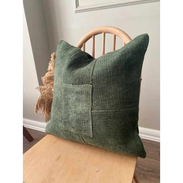 Abstract Vintage Turkish Patchwork Hemp Pillow Cover For Sale - Image 3 of 7