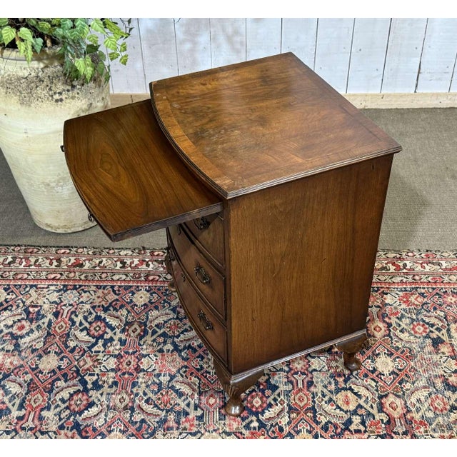 Vintage English Walnut Chest of Drawers, 1950s For Sale - Image 13 of 14