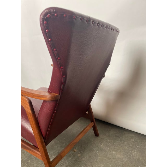 Mid-Century Highback Lounge Chair attributed to Louis van Teeffelen for Wébé, 1960s For Sale - Image 11 of 12