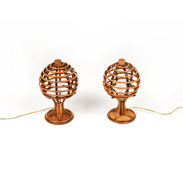 1960s Mid-Century Table Lamps in the style of Louis Sognot, Italy, 1960s, Set of 2 For Sale - Image 5 of 16
