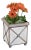 Matthew Izzo Home Planter - Small Square Antique Mirror With Crosshatch For Sale