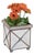 Matthew Izzo Home Small Square Antique Mirror Crosshatch Planter For Sale