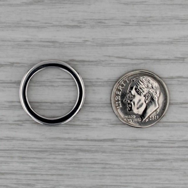 2010s 0.54ctw Diamond Wedding Ring 14k White Gold Size 4.5 Stackable Anniversary Band For Sale - Image 5 of 8