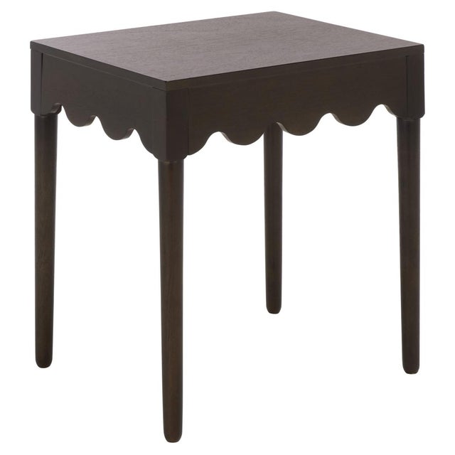 Neha Wavy Accent Table in Dark Chocolate For Sale In Philadelphia - Image 6 of 8