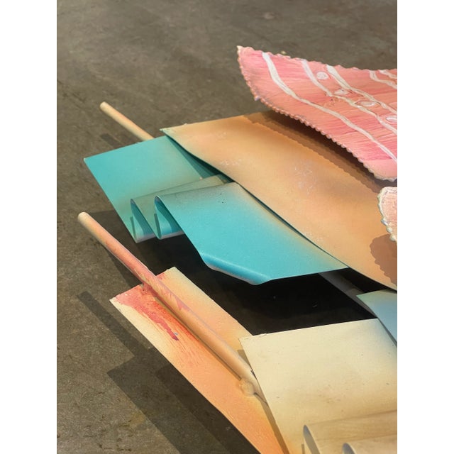 Curtis Jere Native American Southwest Pueblo Metal Wall Sculpture Signed “c. Jere 1994” For Sale - Image 11 of 12