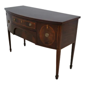 Henkel Harris Bow Front Inlaid Sideboard Buffet Brandy Board
