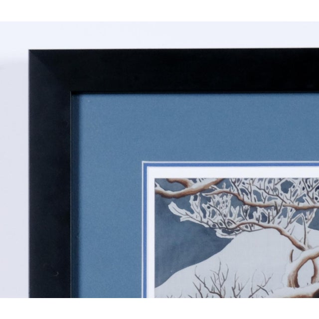Caroline Young "Vail of Winter" Artist Hand Signed and Numbered Limited Edition 50/100 Lithograph Coa Framed and Matted For Sale - Image 4 of 7