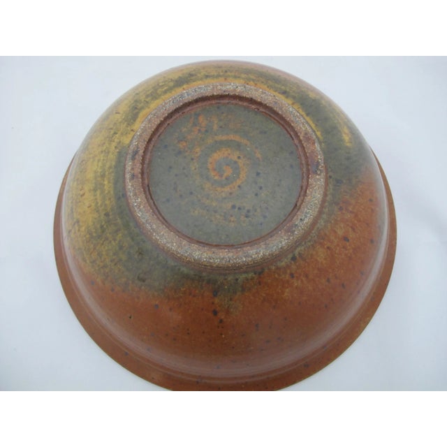 Ceramic Wally Schwab Pacific Nw Master Studio Pottery Stoneware Large Mixing Bowl For Sale - Image 7 of 8