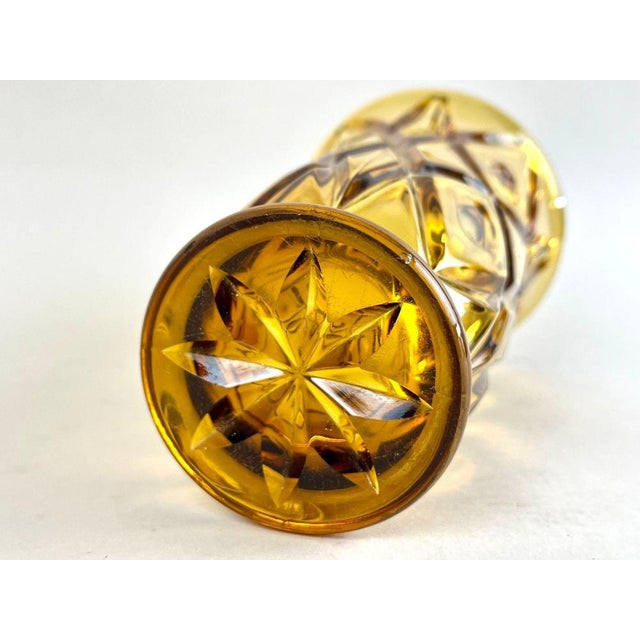 20th Century Art Deco Glass Vase in Amber Colored, Austria, 1920s For Sale - Image 16 of 17