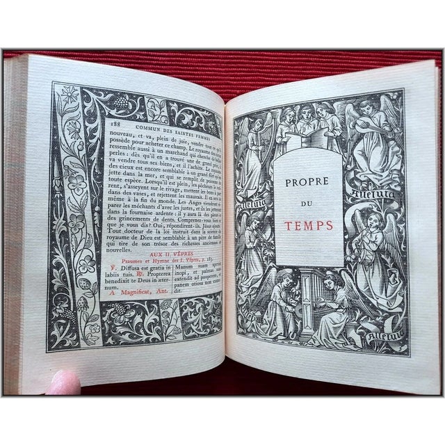 (1885) Boxed Roman "Book of Hours" With Noble Provenance - Illustrated Antique Devotional Christian Bible Art For Sale - Image 13 of 18