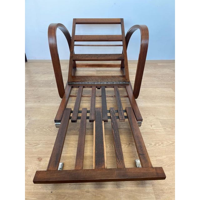 H-74 Adjustable Lounge Chair by Jindrich Halabala for Up Závody, 1930s For Sale - Image 9 of 12