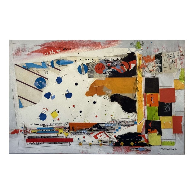 Sam Middleton, Homme 85, Mixed Media Collage on Paper For Sale