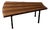 Fan-Shaped Coffee Table with Inlaid Wood, 1950s For Sale