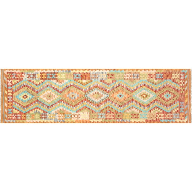 Contemporary Afghan Kilim Runner For Sale