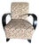 Living Room Chair - Playful Contemporary With Solid Wood Arms For Sale