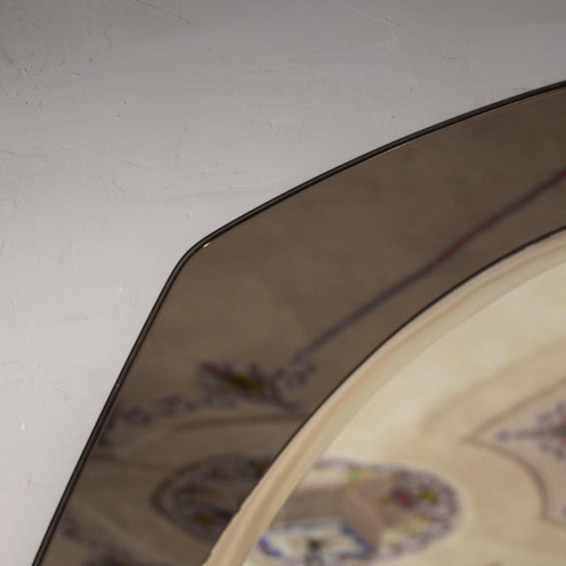 Glass Mid-Century Modern Beveled Glass Wall Mirror, Italy, 1970s For Sale - Image 7 of 11