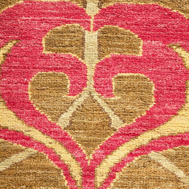 Contemporary Arts & Crafts Collection Hand-Knotted Area Rug - Yellow 8' 0" x 10' 1" For Sale - Image 3 of 4