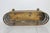 Metal Vintage Oval Elongated Footed Brass and Copper Reticulated Planter W/ Paw Feet For Sale - Image 7 of 14