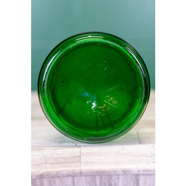 Green Art Deco/Art Nouveau Secessionist Vase With Gilded Details C. 1910 For Sale - Image 9 of 10