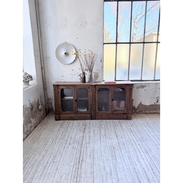 Brown Oak Display Cabinet, 1920s For Sale - Image 8 of 18