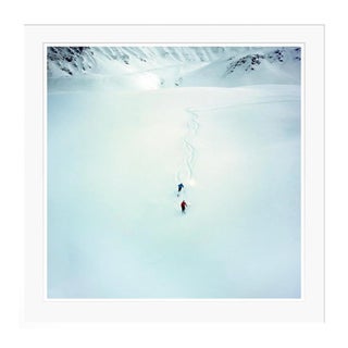 Toni Frissell 'Klosters Ski Scene' Archival Pigment Print Framed in White For Sale