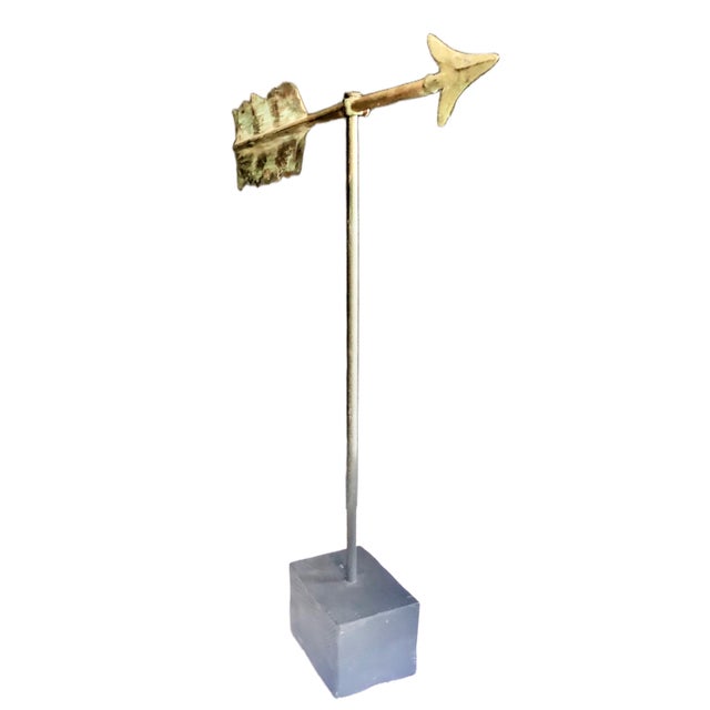Late 19th Century Vintage American Arrow Weathervane on Stand For Sale - Image 5 of 5