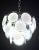 Glass 1970s Disc White Murano Glass Chandelier by Vistosi For Sale - Image 7 of 15
