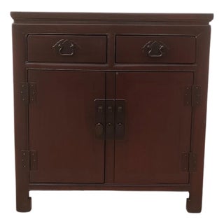 Late 20th Century 2-Drawer Elm Accent Cabinet For Sale