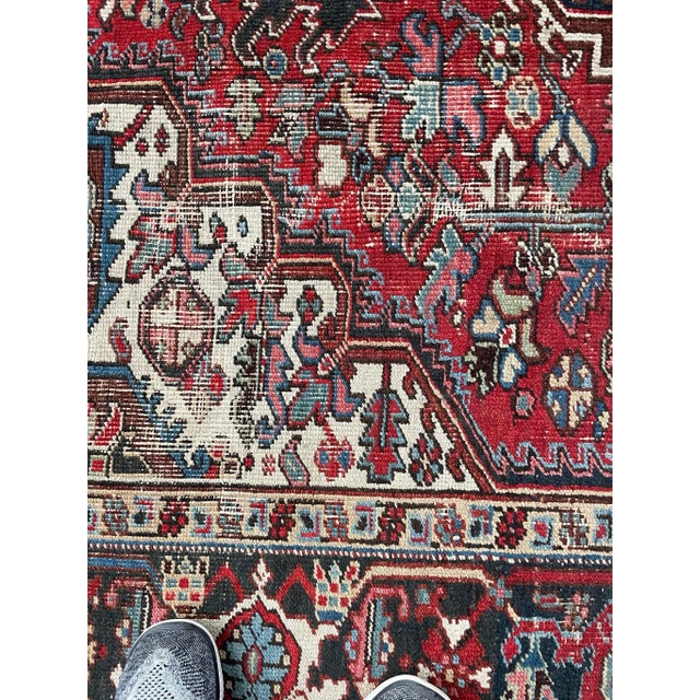 1930's Pocket Natural Hand-Spun Wool Rug 6.7 x 9.1 For Sale - Image 9 of 13