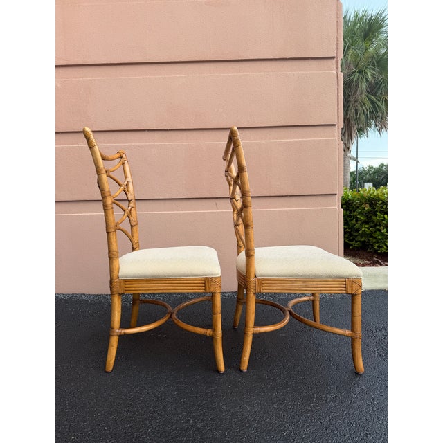 Tommy Bahama Lexington Tommy Bahama Beach House Faux Bamboo Dining Chairs, a Pair For Sale - Image 4 of 12