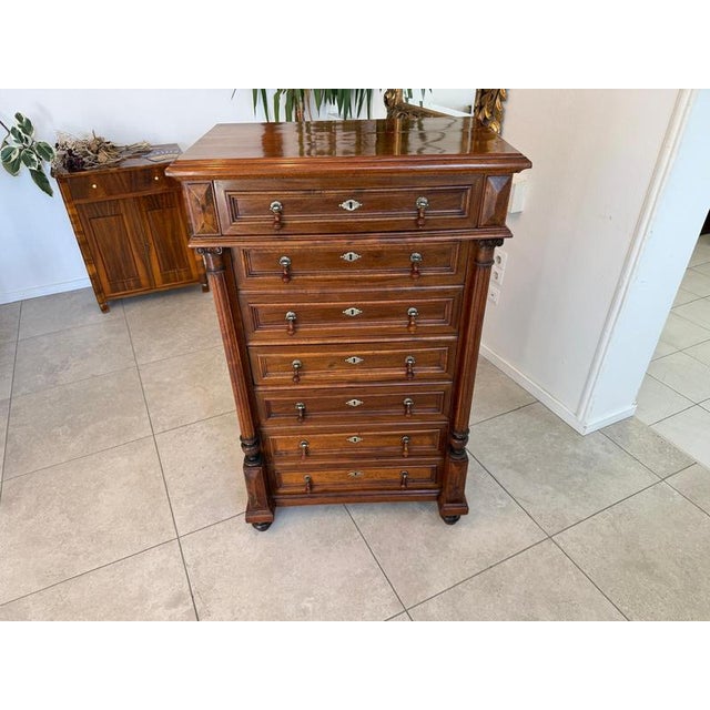 Gründerzeit Chest of Drawers in Walnut For Sale - Image 12 of 17