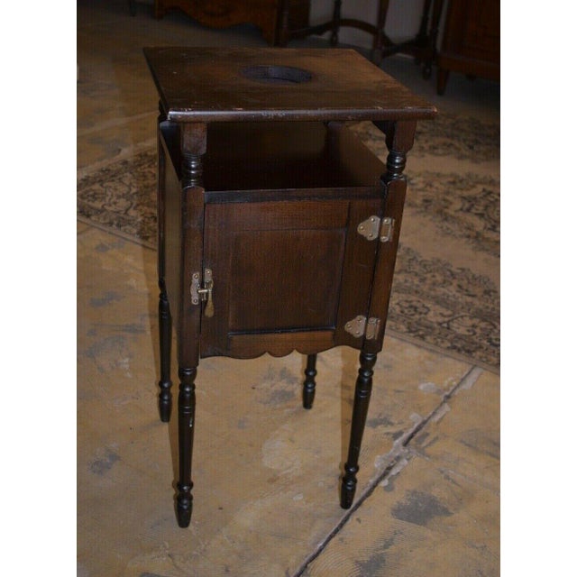 Antique Walnut Smoke Stand, Pipe Tobacco Cigar Humidor Chairish