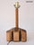 Vintage Brutalist Rustic Carved Wood Log Cluster Table Lamp For Sale - Image 9 of 11