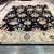 Contemporary Black Field Contemporary Oushak Rug With Ivory Border and Overscale Floral Motifs, 13" X 15' For Sale - Image 3 of 5