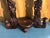 Wood Antique Carved Wood Scabbard Footed Sword Holder with Dragon Beasts For Sale - Image 7 of 12