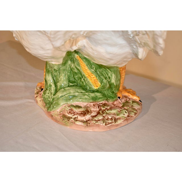 Vintage Ceramic Vietri Rooster and Hen Sculpture, Circa 1980's For Sale - Image 9 of 15