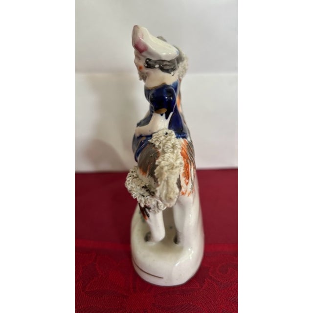 Antique Staffordshire Figurines of Girls on Goats- Set of 2 For Sale - Image 9 of 10