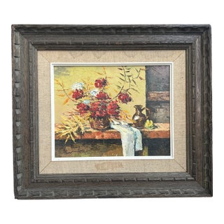 1970’s French Impressionist Floral Still Life Painting For Sale