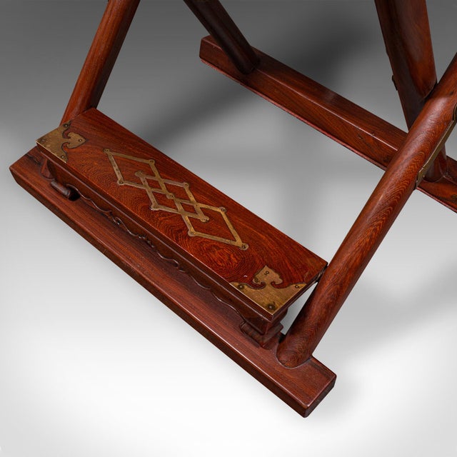 Vintage Folding Veranda Chair, Oriental, Teak Campaign Seat, Art Deco, c.1930 For Sale - Image 11 of 12