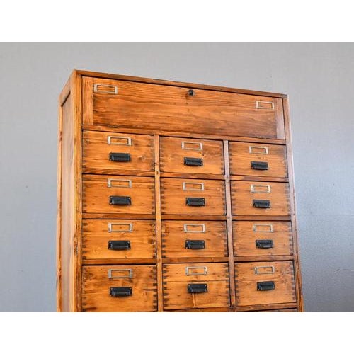 1940s Bank of Pine Workshop Drawers, 1940s For Sale - Image 5 of 13